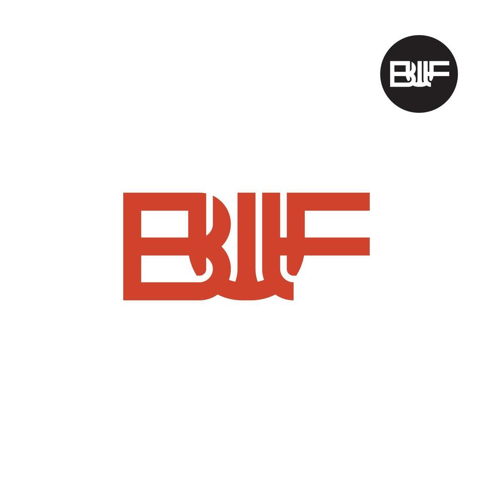 Brief bwf Monogramm Logo Design vektor