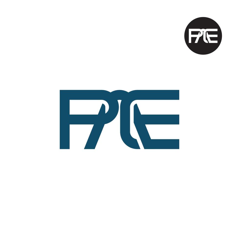 brev pae monogram logotyp design vektor