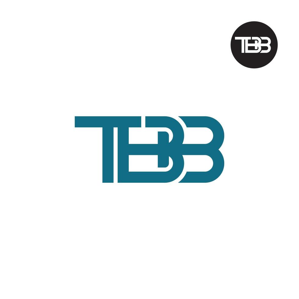 brev tbb monogram logotyp design vektor