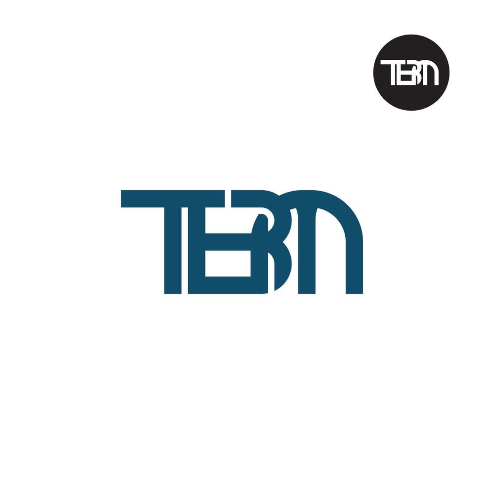 brev tbm monogram logotyp design vektor