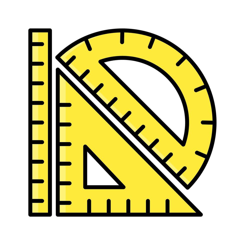 Lineal Symbol Vektor oder Logo Illustration gefüllt Farbe Stil