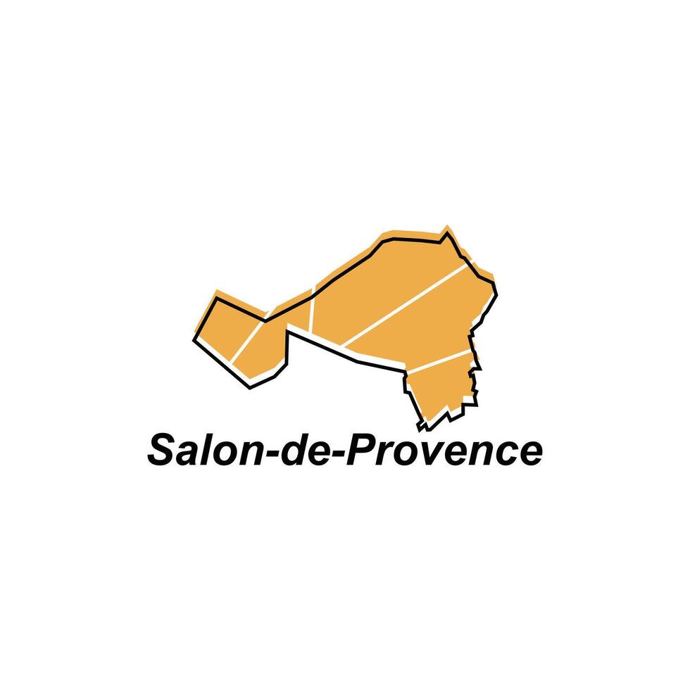 salong de provence stad Karta. vektor Karta av Frankrike Land färgrik design, illustration design mall på vit bakgrund