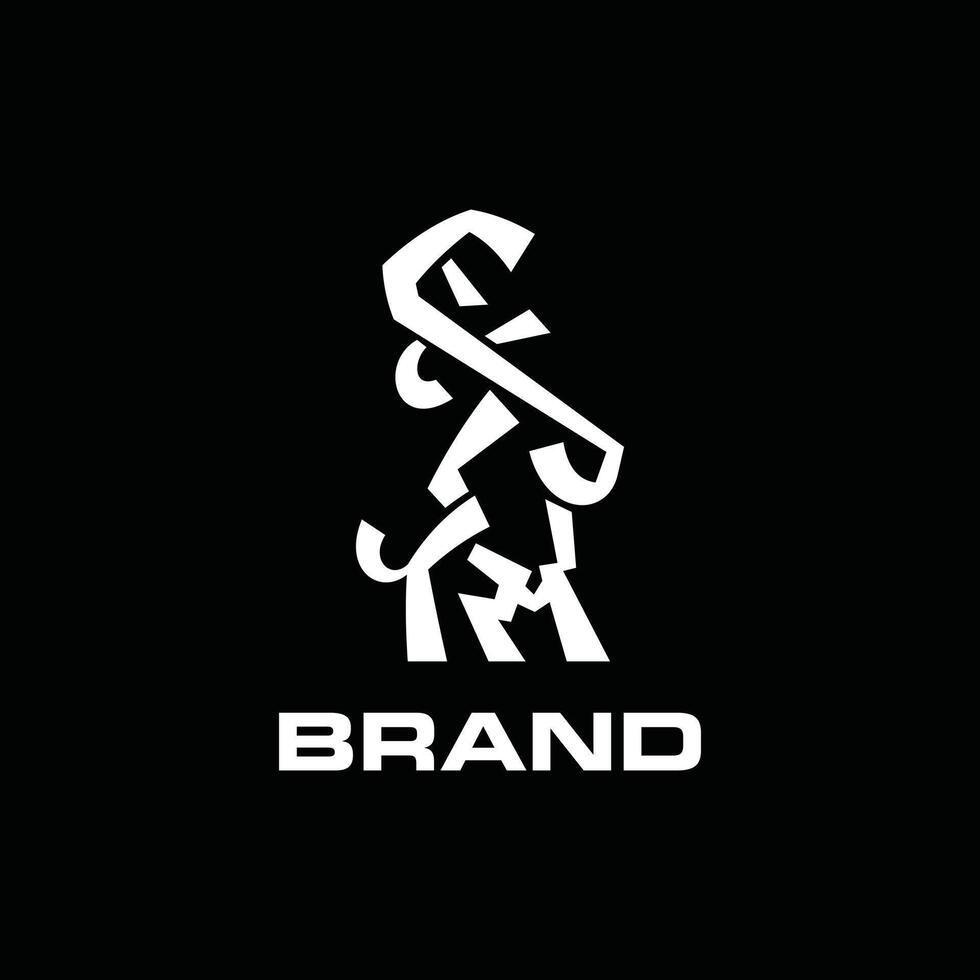 rådjur djur- geometrisk modern logotyp, minimalistisk rådjur logotyp för din varumärke och etc vektor