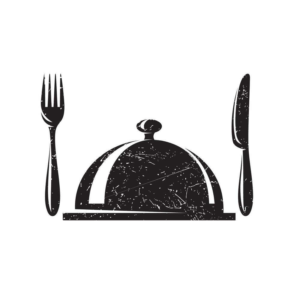 Besteck Symbol. Löffel, Gabeln, Messer. Restaurant Geschäft Konzept, Vektor Illustration