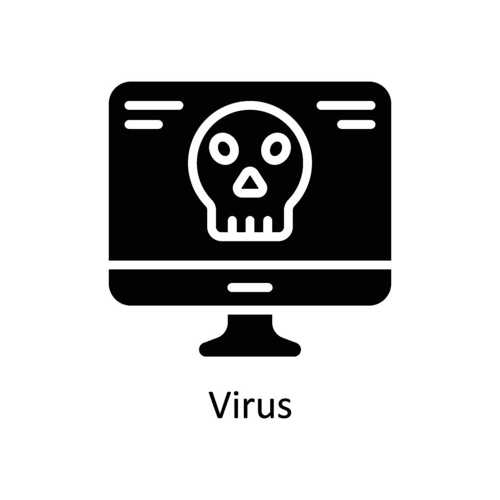 Virus Vektor solide Symbol Stil Illustration. eps 10 Datei