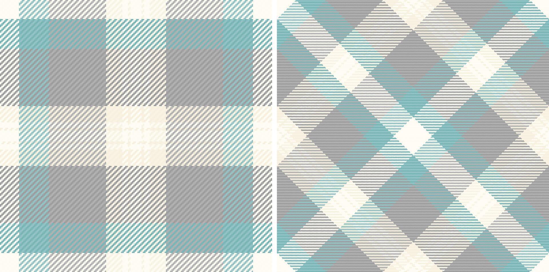 Plaid nahtlos Tartan von Textur prüfen Hintergrund mit ein Stoff Textil- Muster Vektor. einstellen im Beliebt Farben. Mode Trends zum jeder Jahreszeit und Urlaub. vektor