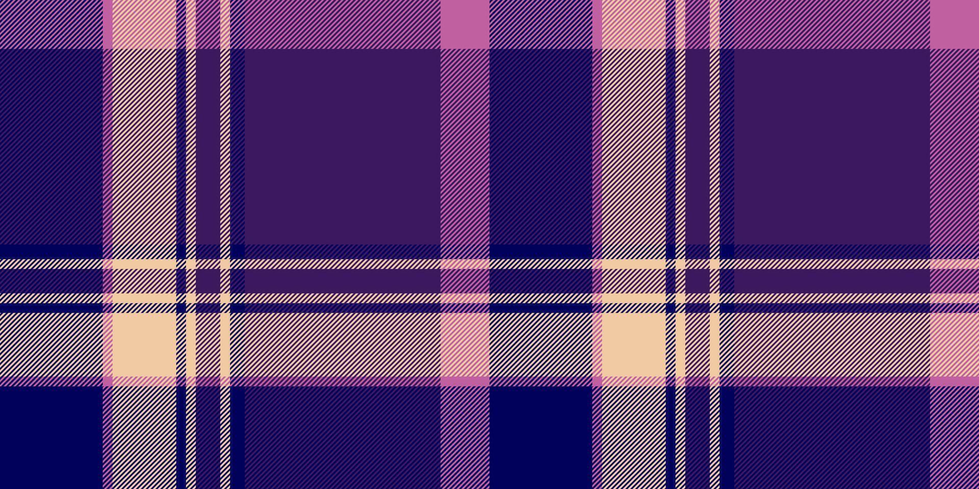 Zeichenfolge Muster Textur Plaid, schwierig Vektor Hintergrund Schottenstoff. kostenlos Textil- prüfen Stoff nahtlos im violett und Blau Farben.