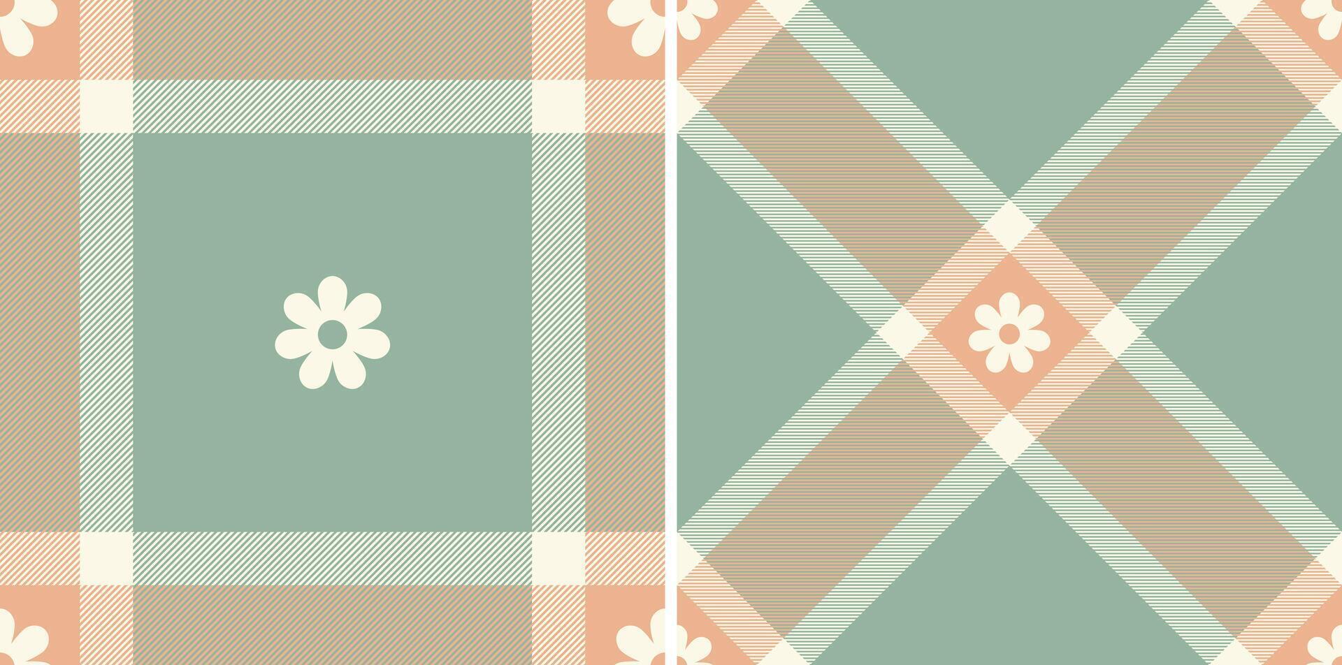 Frühling Gingham Muster, nahtlos überprüft Plaids. Pastell- vichy Hintergrund zum Tischdecke, Serviette, Kleid, Ostern Urlaub Textil- Design. vektor