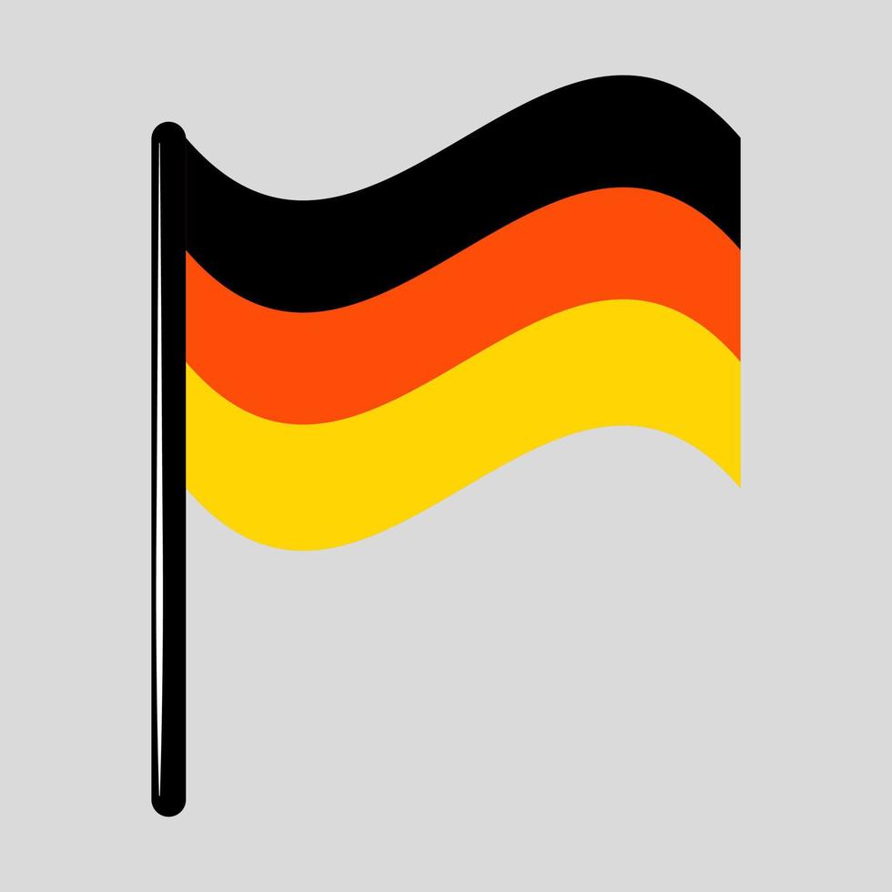 Tyskland land flagga färgrik ikon platt grafisk design element geografi världskarta resande turism vektor