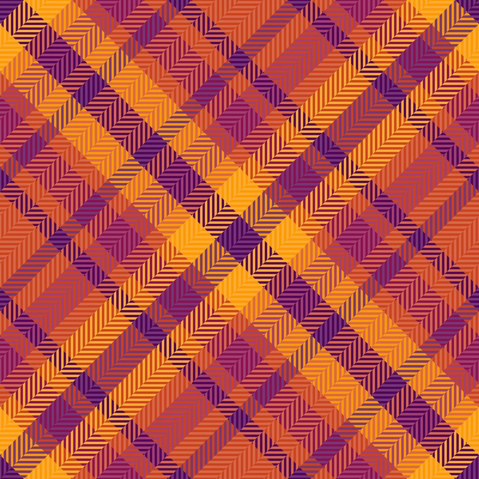 spärlich Vektor Plaid überprüfen, Feuer Muster Textur Textil. Mädchen nahtlos Tartan Hintergrund Stoff im rot und lila Farben.