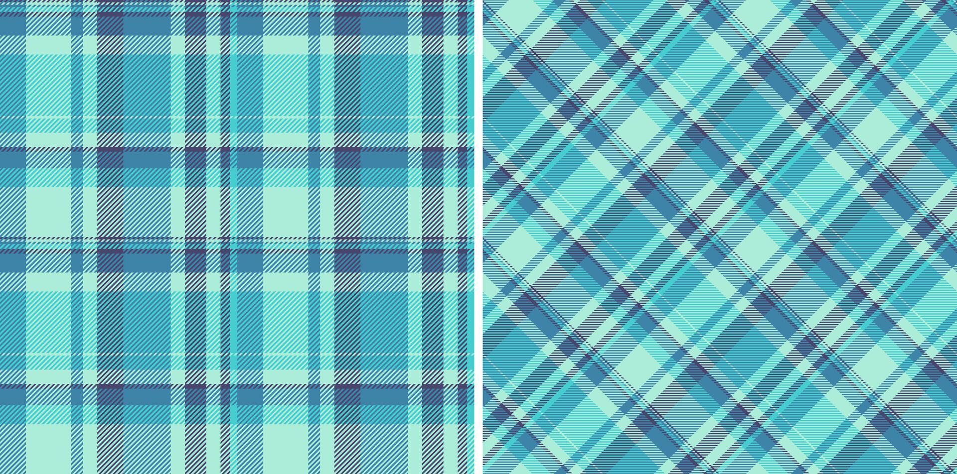 nahtlos Tartan Vektor von Muster Plaid Textil- mit ein Stoff prüfen Hintergrund Textur. einstellen im kalt Farben von Kleidung Stil Tendenzen.