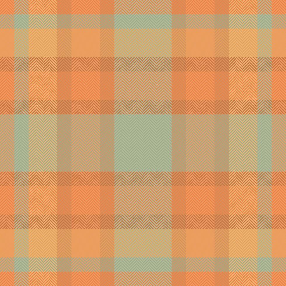 schmücken Hintergrund Textur überprüfen, eps Tartan Textil- Stoff. Wärme nahtlos Plaid Muster Vektor im Orange und Pastell- Farben.