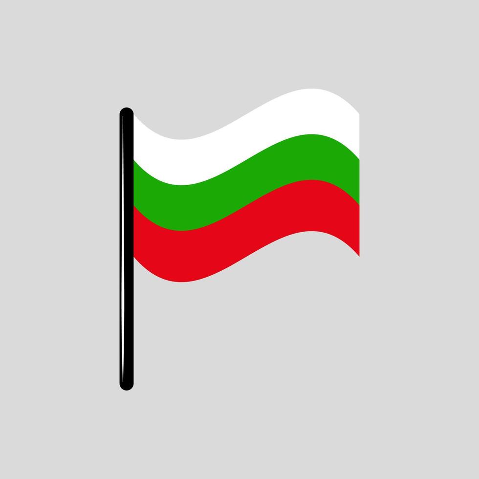 bulgarien landesflagge buntes symbol flaches grafikdesign element geographie weltkarte reisender tourismus vektor