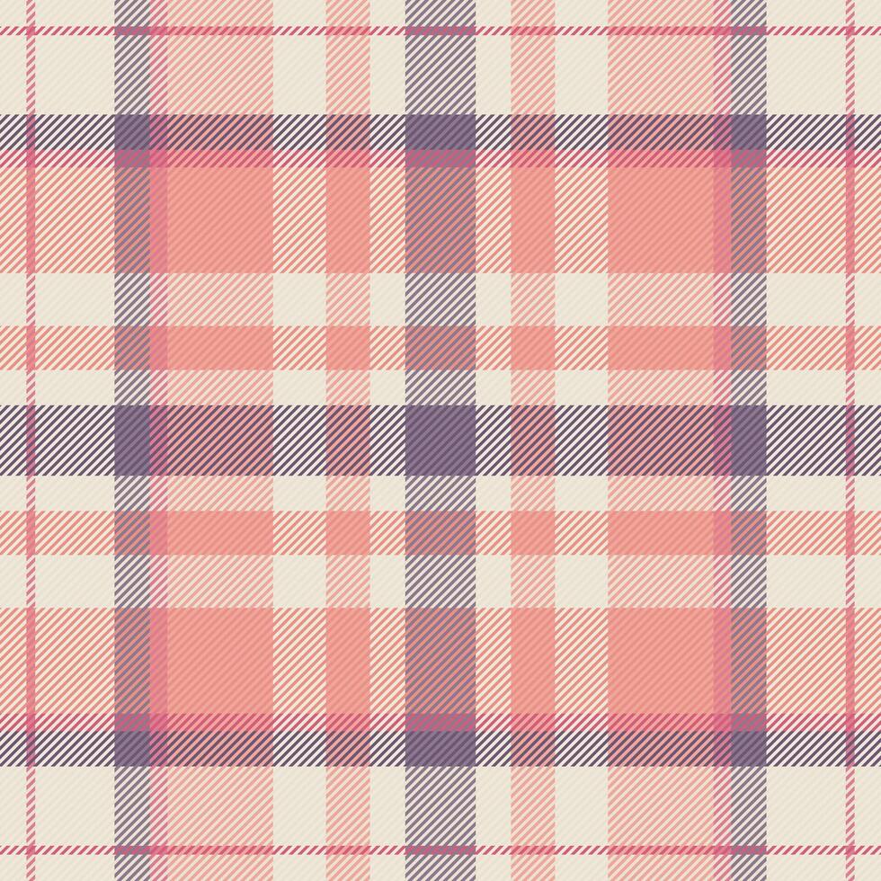 gut Stoff nahtlos Schottenstoff, Drucken Textur Textil- Vektor. Sommer Plaid prüfen Hintergrund Muster im Licht und rot Farben. vektor