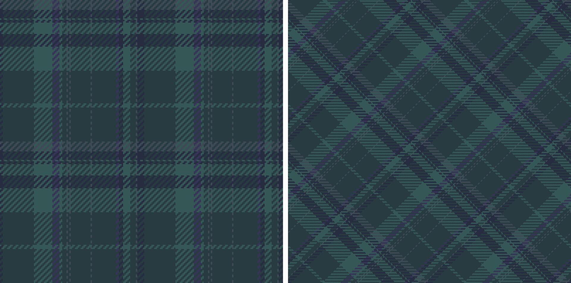 Tartan Muster nahtlos von Hintergrund Plaid prüfen mit ein Vektor Stoff Textil- Textur. einstellen im stilvoll Farben zum Mode Bandanas im cool Stil.