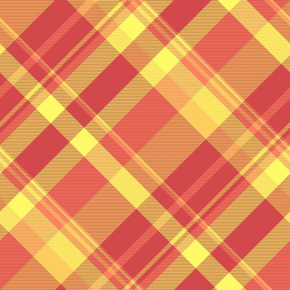 Tartan prüfen Muster von Plaid Hintergrund Textur mit ein nahtlos Stoff Textil- Vektor. vektor