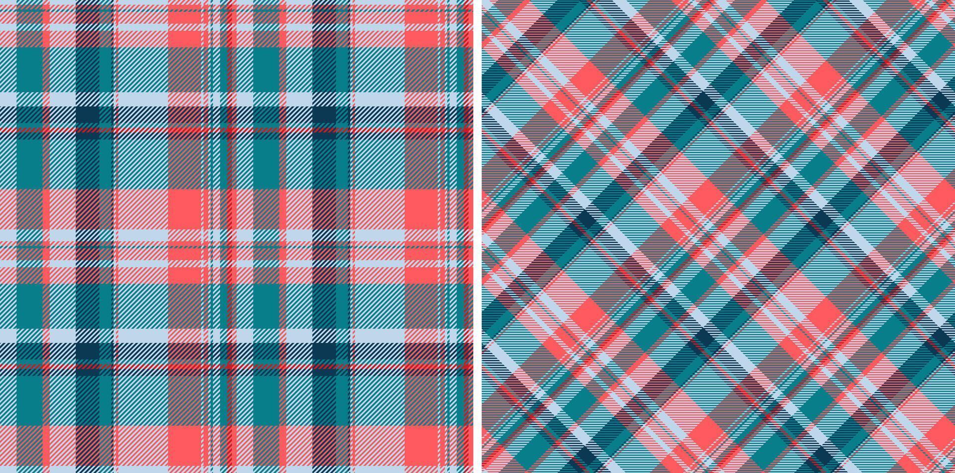 textil- textur tartan av vektor mönster kolla upp med en bakgrund tyg pläd sömlös. uppsättning i trendig färger. bäst flanell shirts mode.