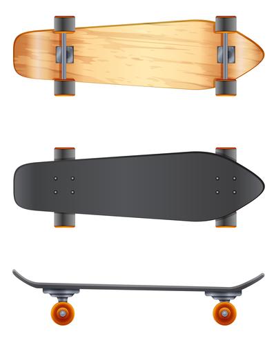 Skateboards aus Holz vektor