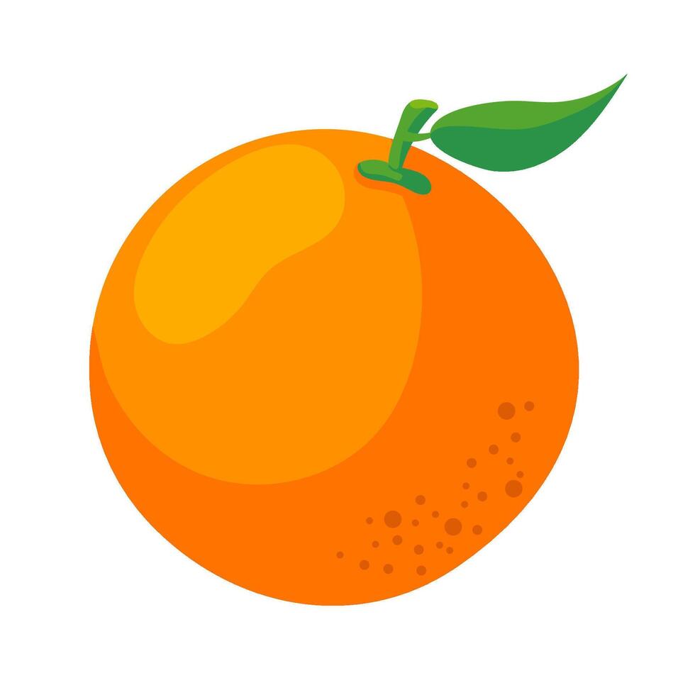 orange frukt. vektor illustration av ett orange. isolerat orange.