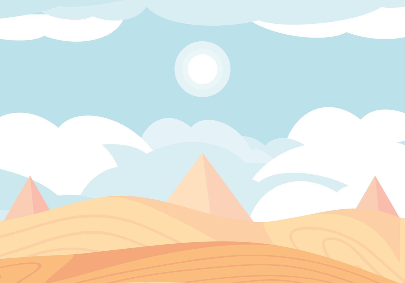 Landschaft Pyramiden Wüste vektor