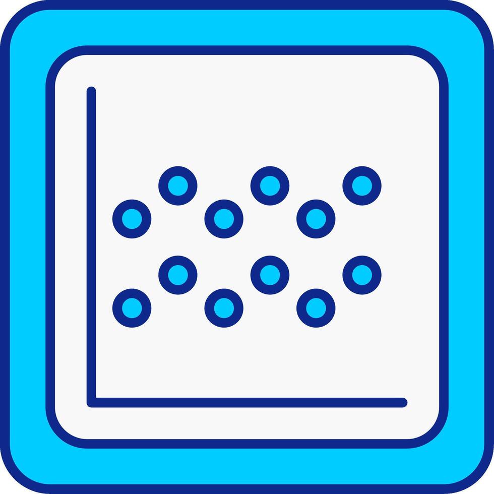 Diagram blå fylld ikon vektor