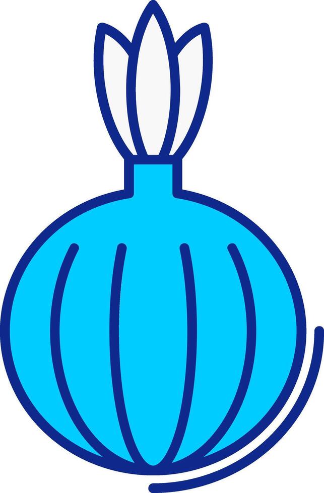 Zwiebel Blau gefüllt Symbol vektor