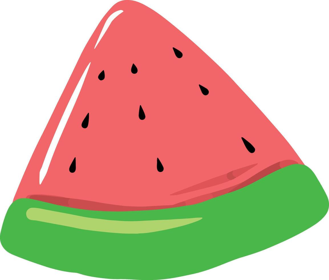 ein Scheibe von Wassermelone vektor