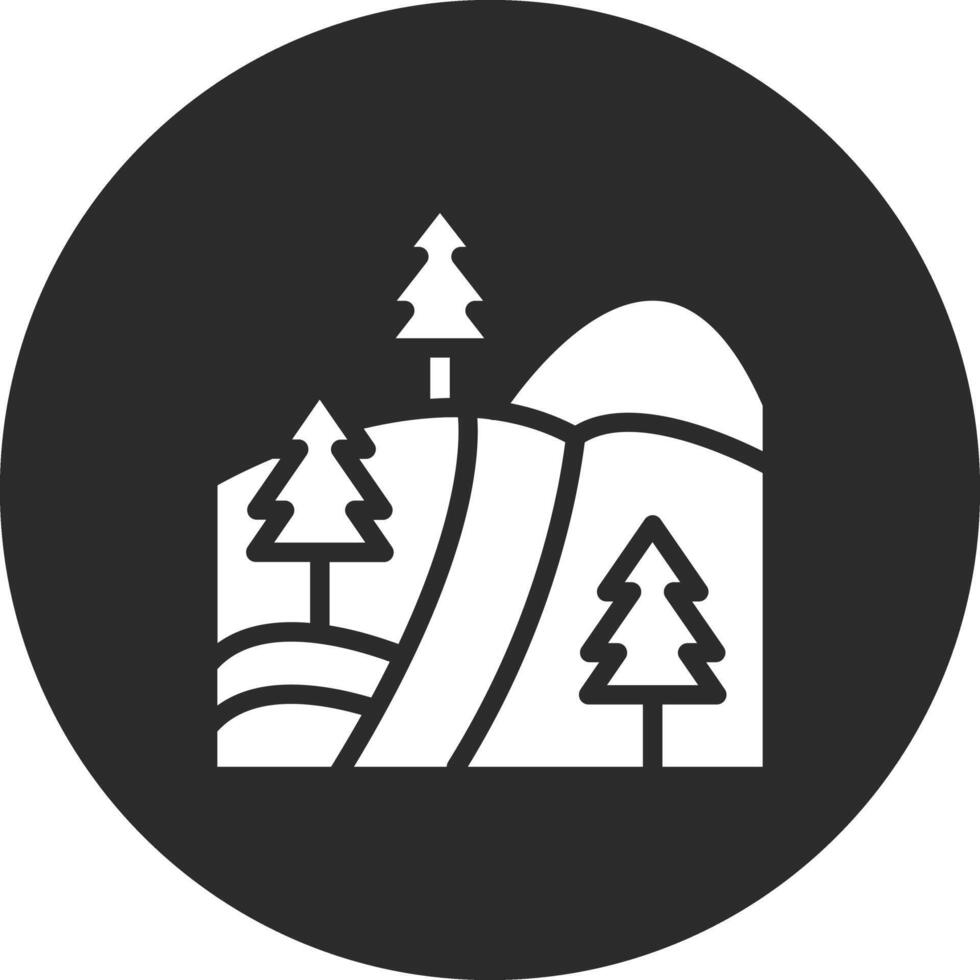 tall träd landskap vektor ikon