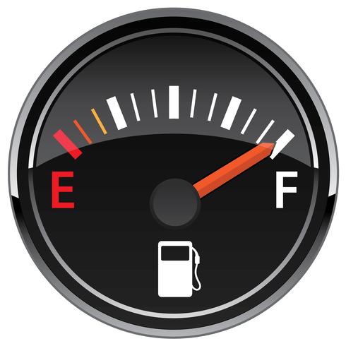 Gasbränsle Automotive Dashboard Mätare Vector