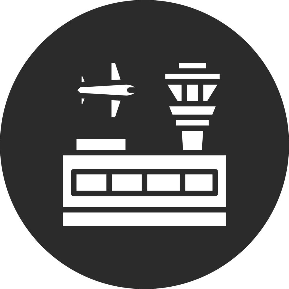 flygplats byggnad vektor ikon
