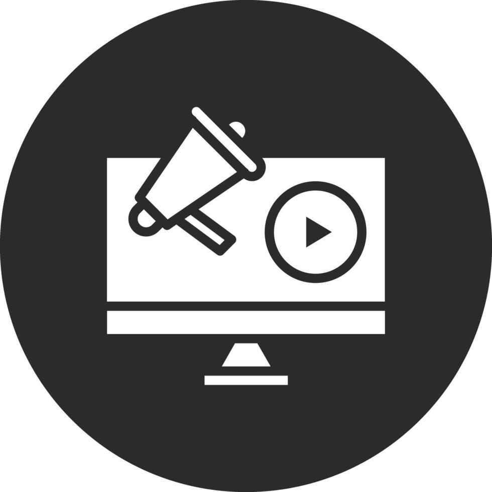Video-Marketing-Vektorsymbol vektor
