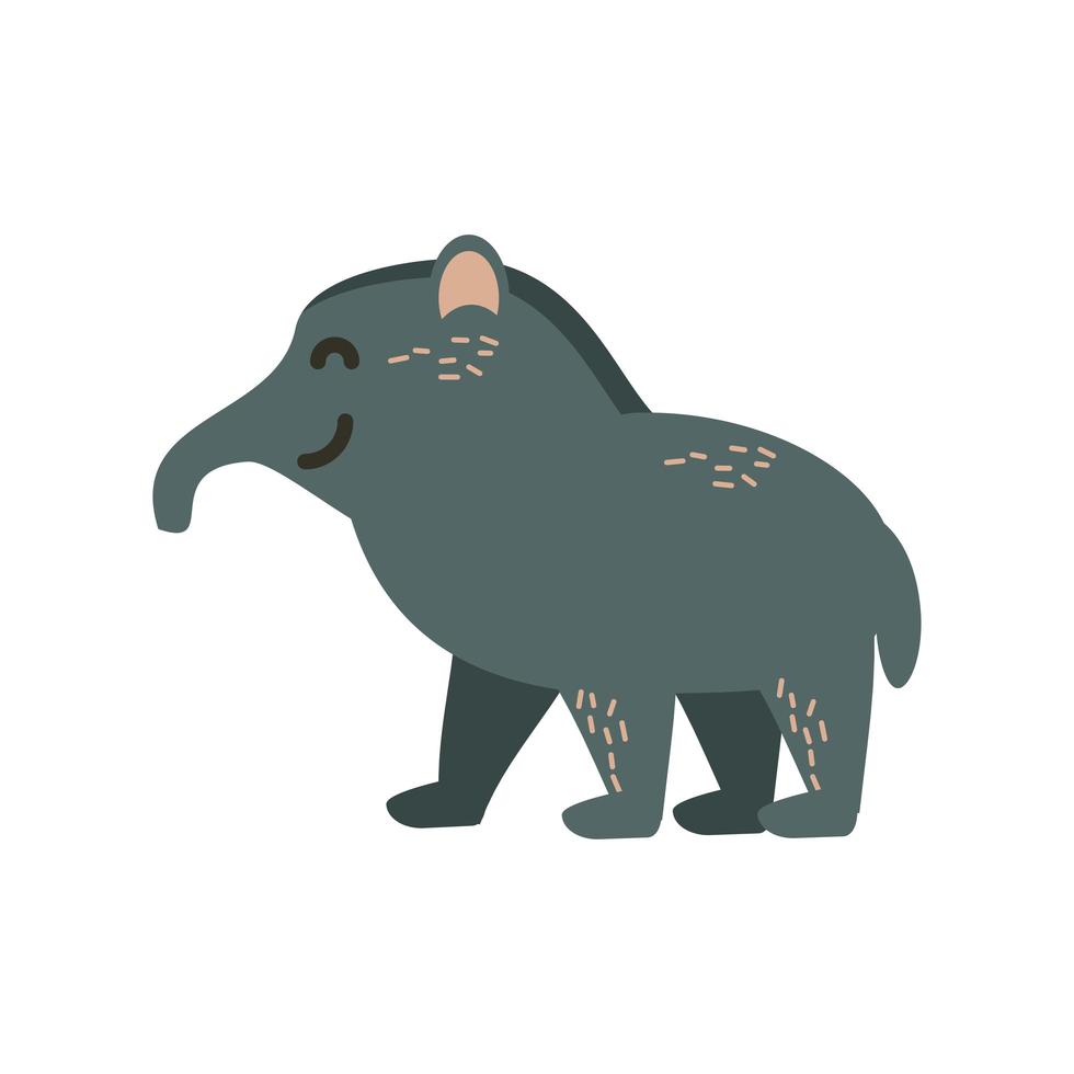 Tapir tropisches Tier vektor