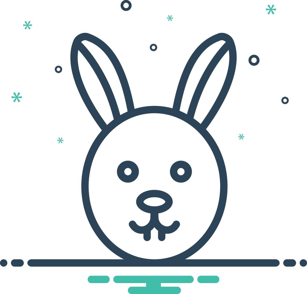 mix -ikon för kanin vektor