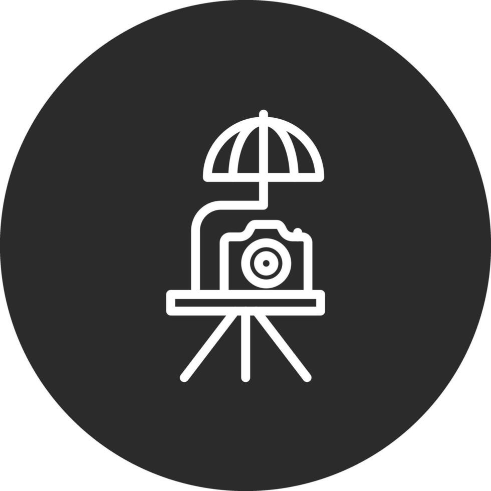 paraply kamera vektor ikon