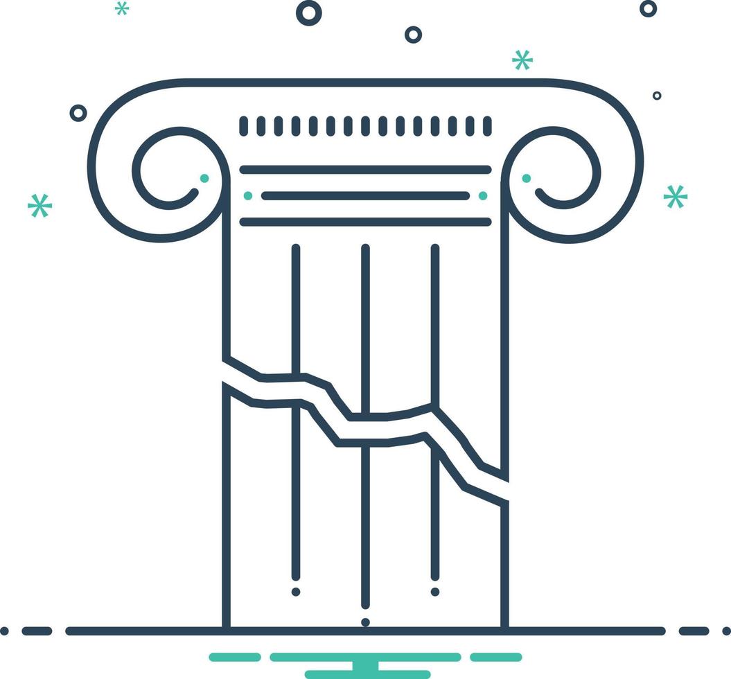 Mix-Symbol für kaputt vektor