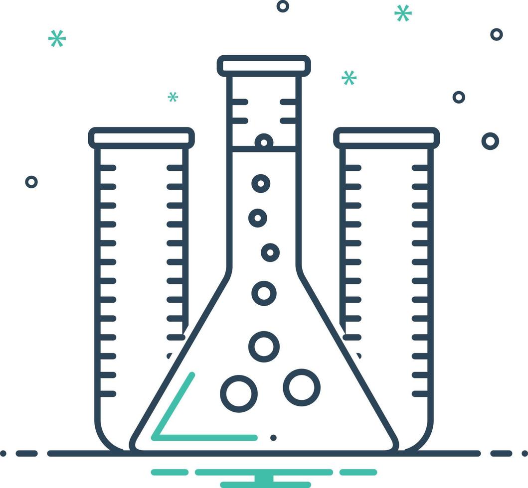 Mix-Symbol für Reagenzglas vektor