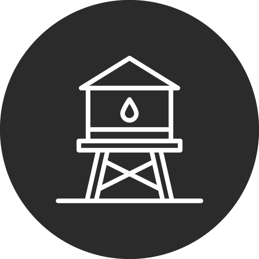 Wasserturm-Vektorsymbol vektor