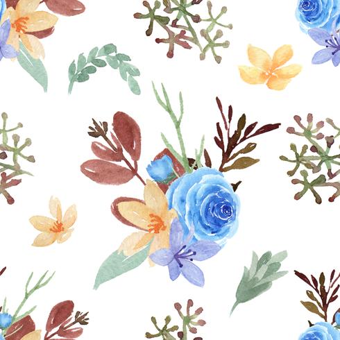 Mönster sömlös blommig frodig akvarell stil vintage textil, blommor aquarelle isolerad på vit bakgrund. Design blommor dekor för kort, spara datum, bröllop inbjudningskort, affisch, banner. vektor