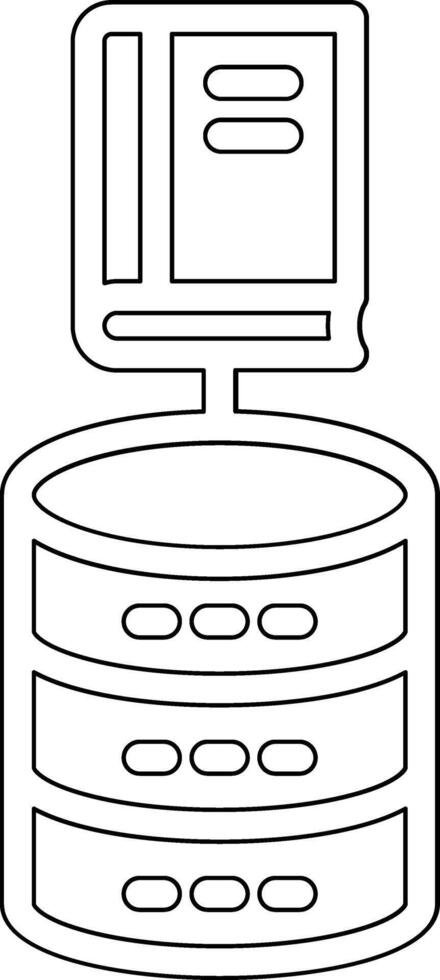 studie databas vektor ikon