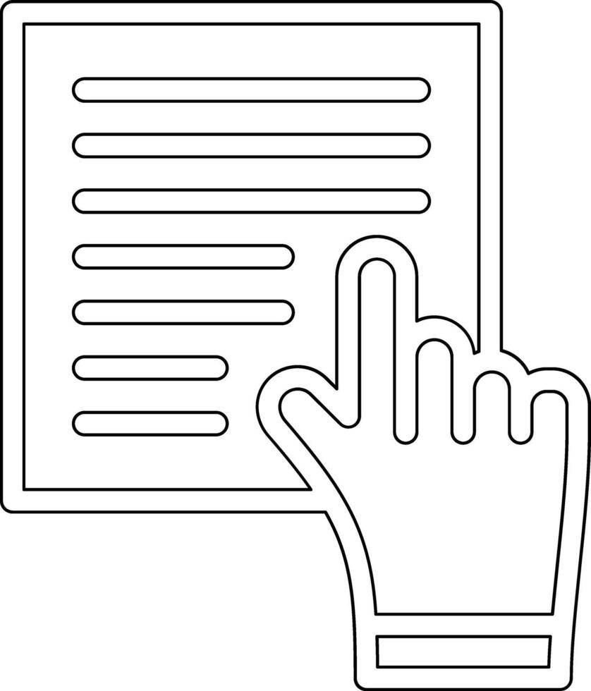 studie hand vektor ikon