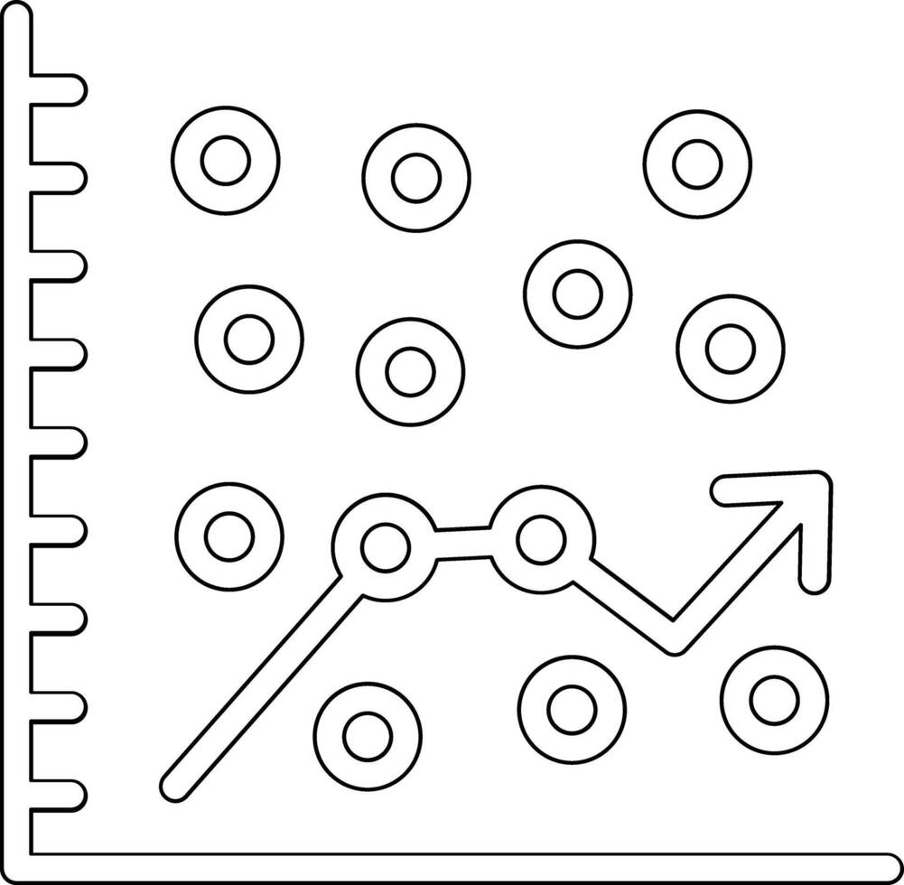 streuen Graph Vektor Symbol