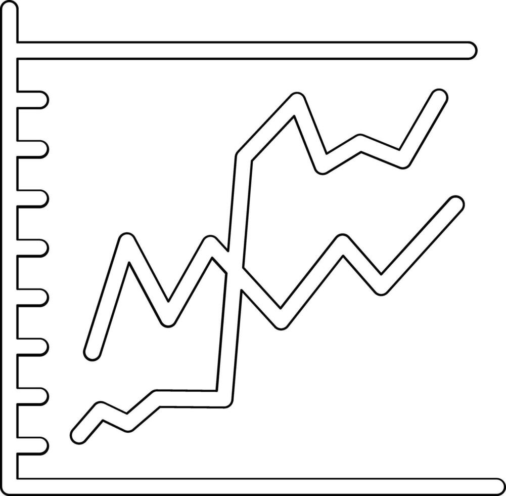 mehrere Trend Diagramm Vektor Symbol