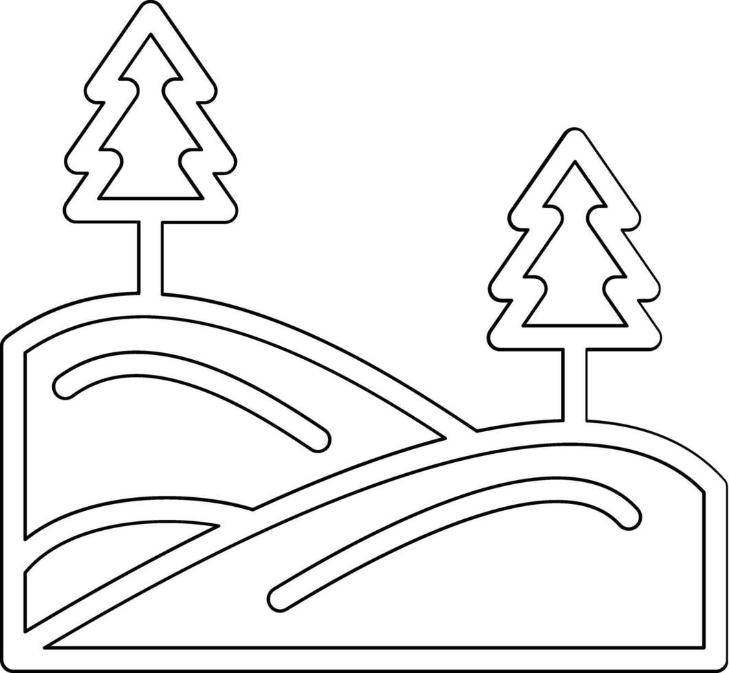 Hügel Landschaft Vektor Symbol