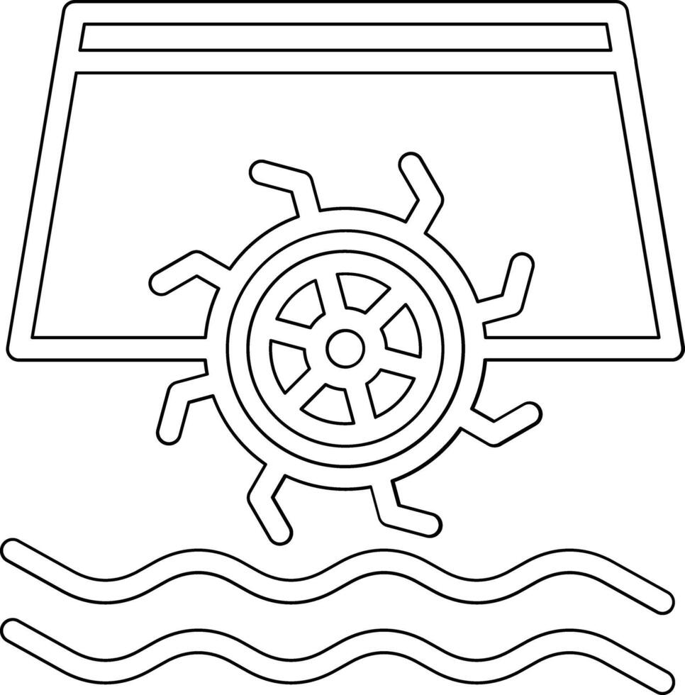 Wasser Mühle Vektor Symbol