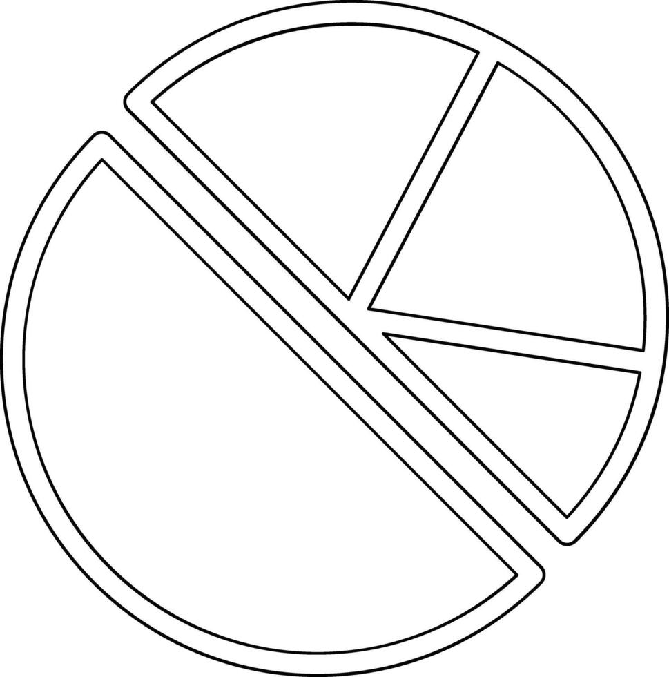 Hälfte Kuchen Diagramm Vektor Symbol