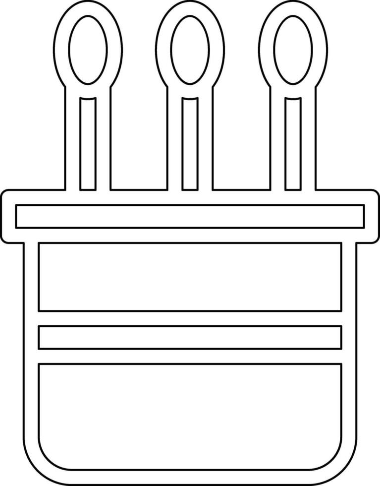 Vektorsymbol für Wattestäbchen vektor