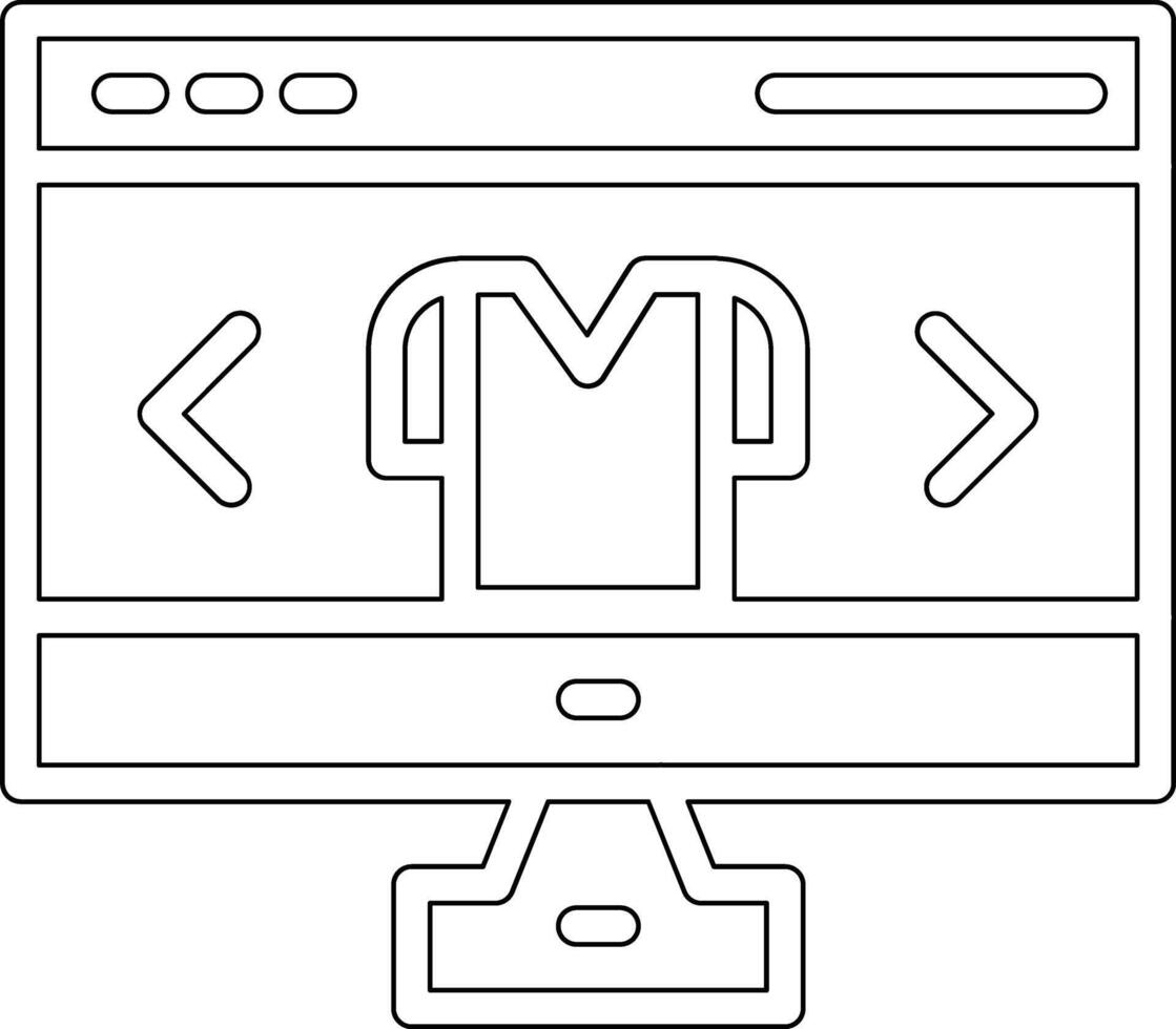 Vektorsymbol für Online-Produkte vektor