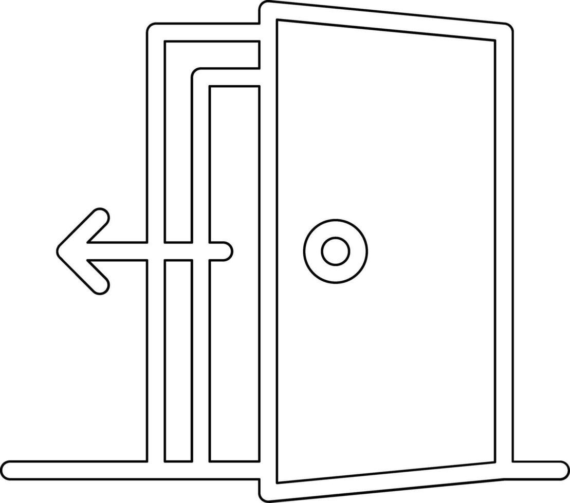 Ausgangstür-Vektorsymbol vektor