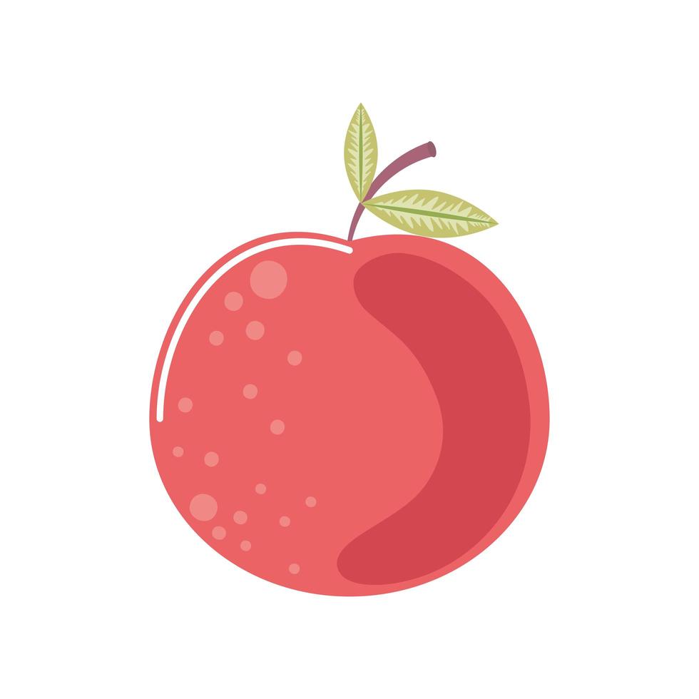 Apfel frisches Obst Symbol isolierten Stil vektor