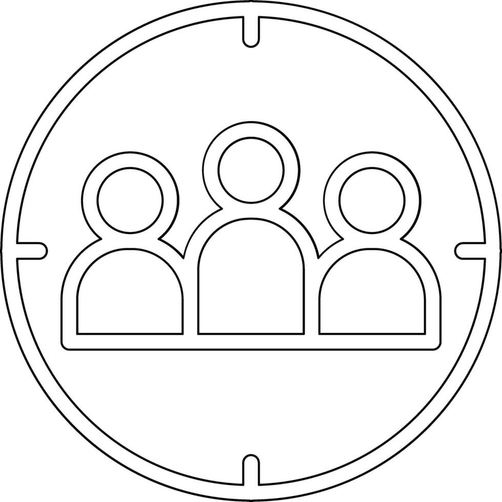 Vektorsymbol für die Zielgruppe vektor